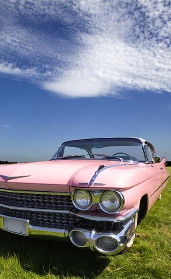 Pink Cadillac - Blue Sky - Green Grass