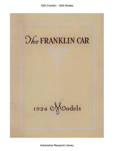 1924 Franklin   1924 Models (13pgs)