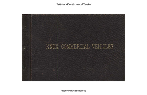 1908 Knox   Commercial Vehicles (59pgs)