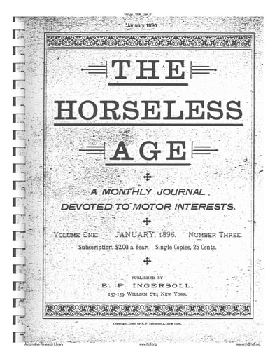 The Horseless Age - 1896 01 Jan