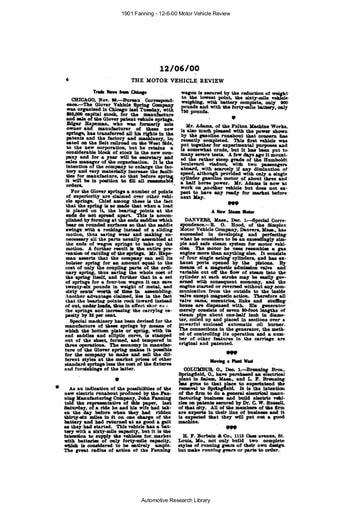 1901 Fanning 12 6 00 Motor Vehicle Review