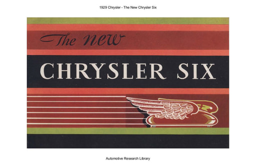 1929 Chrysler   The New Six (12pgs)