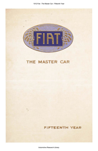 1912 Fiat   The Master Car   Fifteenth Year (17pgs)