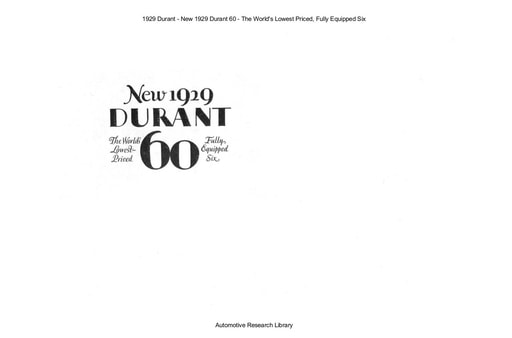 1929 Durant   60 (7pgs)