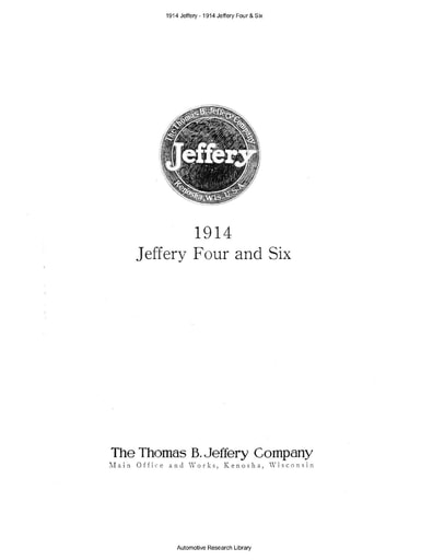 1914 Jeffery   Four & Six (36pgs)