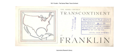1931 Franklin   The Series Fifteen Trans Continent (5pgs)