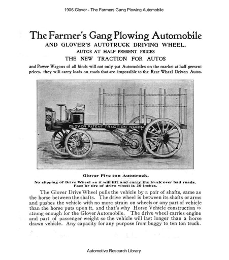 1906 Glover   The Farmers Gang Plowing Automobile (4pgs)