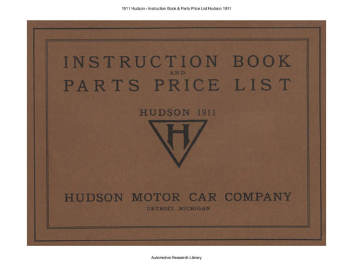 1911 Hudson   Inst  Book & Parts Price List (51pgs)