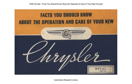 1938 Chrysler   Facts You Should Know (67pgs)