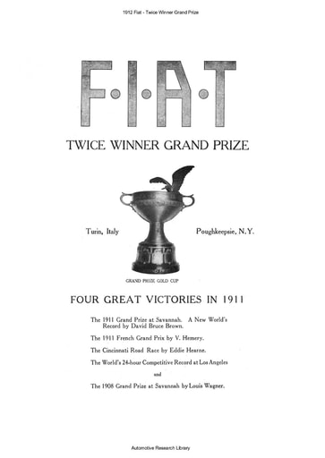 1912 Fiat   Twice Winner Grand Prize (8pgs)
