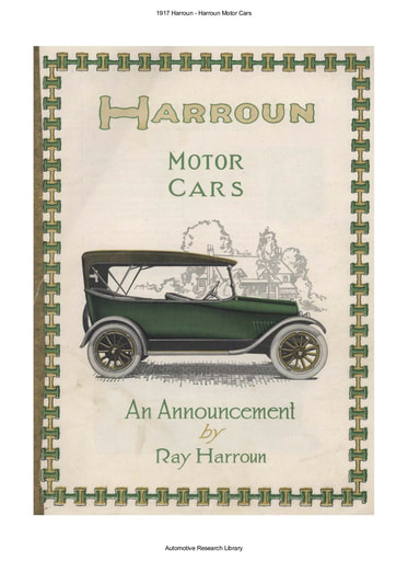 1917 Harroun Motor Cars (4pgs)