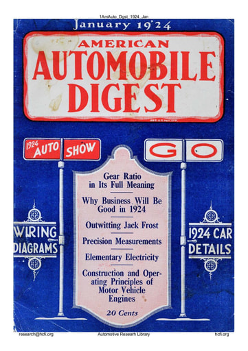 American Automobile Digest - 1924 January