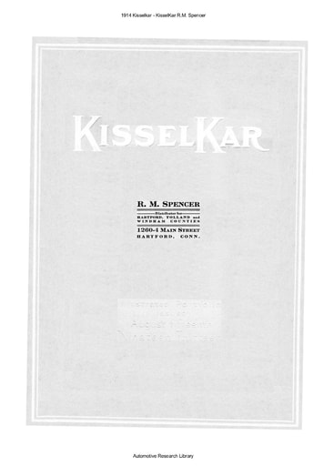 1914 Kisselkar   R M  Spencer (33pgs)