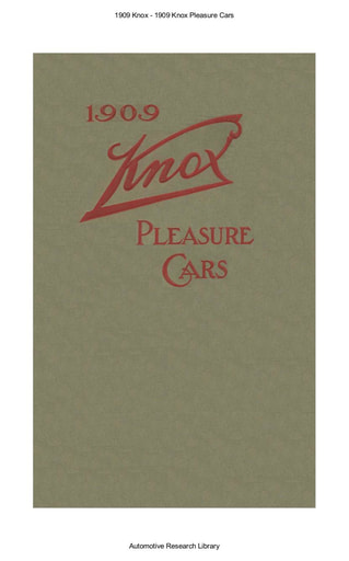 1909 Knox   Pleasure Cars (65pgs)