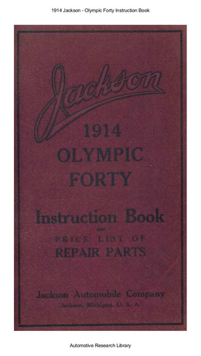 1914 Jackson   Olympic Forty Inst  Book (78pgs)