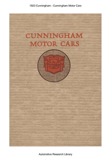 1920 Cunningham Motor Cars (22pgs)