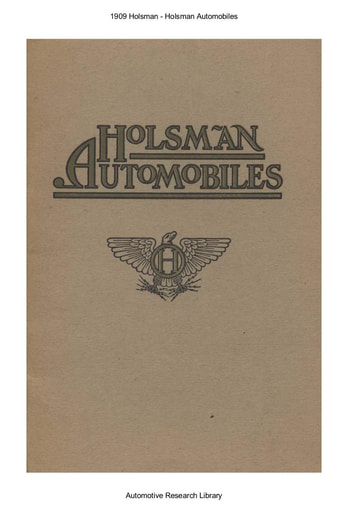 1909 Holsman Automobiles (25pgs)