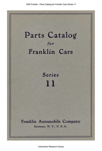 1925 Franklin   Parts Catalog   Series 11 (151pgs)