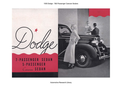 1935 Dodge   7&5 Passenger Caravan Sedans (5pgs)