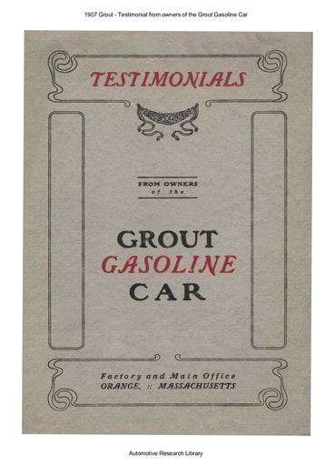 1907 Grout   Testimonial from Owners (28pgs)