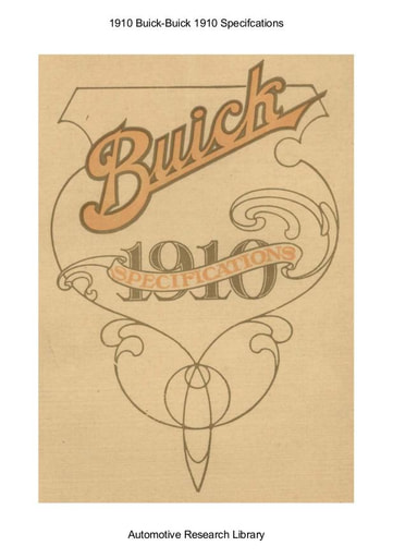 1910 Buick   Specifcations (16pgs)