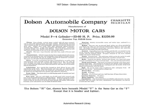 1907 Dolson Automobile Co (5pgs)