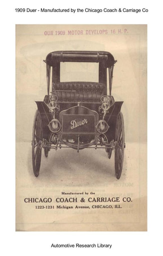 1909 Duer   Mfg  by the Chicago Coach & Carriage Co (3pgs)