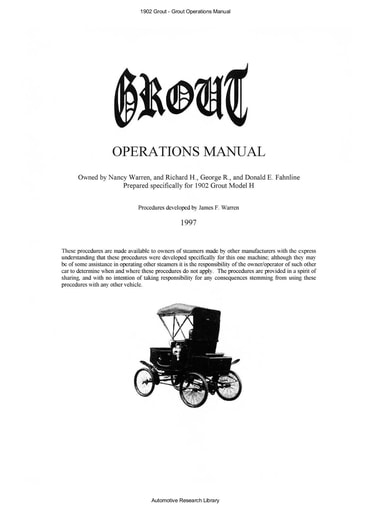 1902 Grout   Operations Manual (52pgs)