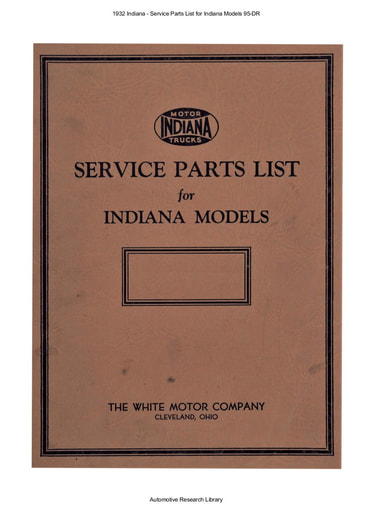 1932 Indiana   Service Parts List for Models 95 DR (85pgs)
