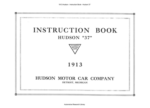 1913 Hudson   Inst  Book   Mod  37 (20pgs)
