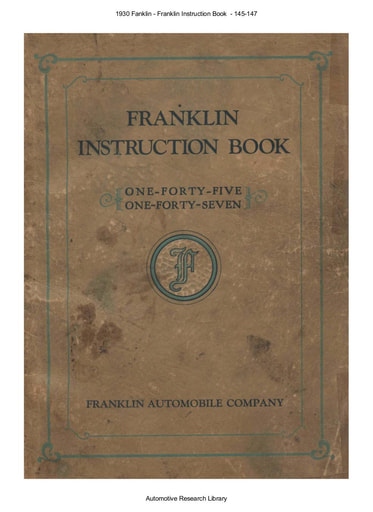 1930 Fanklin   Instruction Book   145 147 (86pgs)