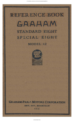 1931 Graham Paige   Reference Book Standard 8 Special Eight Mod  42 (41pgs)