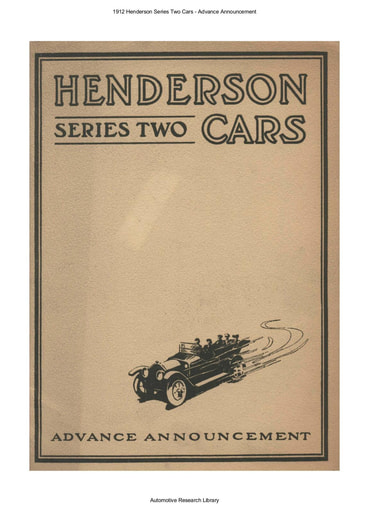 1912 Henderson Series Two Cars   Advance Announcement (23pgs)