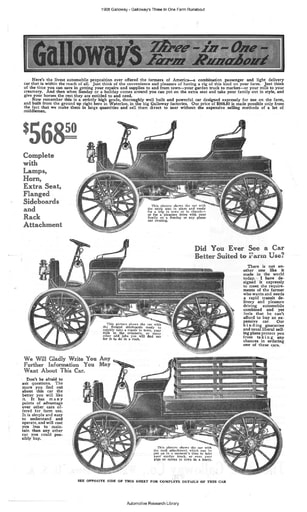 1908 Galloway   Three In One Farm Runabout (2pgs)