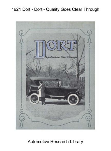 1921 Dort   Dort   Quality Goes Clear Through (4pgs)