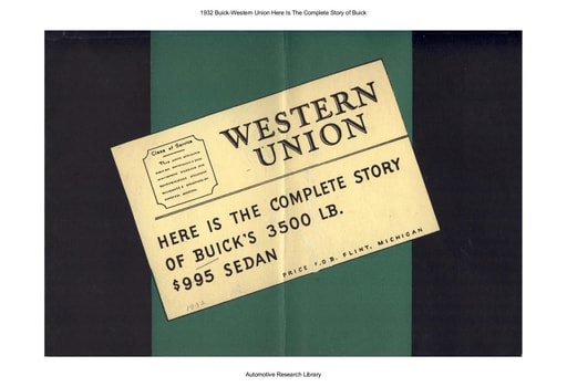 1932 Buick   Western Union Here Is The Complete Story (14pgs)